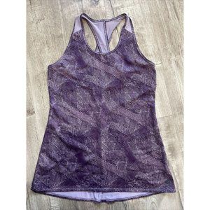 Reebok Women's Racerback Workout Tank Tops Size M Mesh Back - Purple